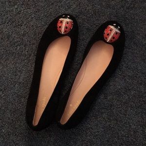 Kate Spade LadyBug Black Flats Size 10